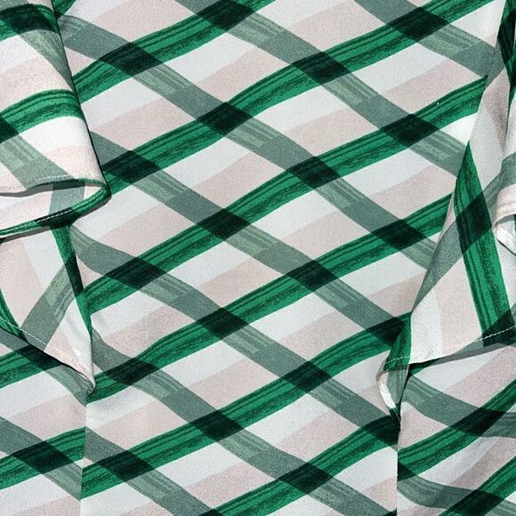 BANANA REPUBLIC Butterfly Sleeve Geometric Print Top Size 4P - Picture 6 of 11